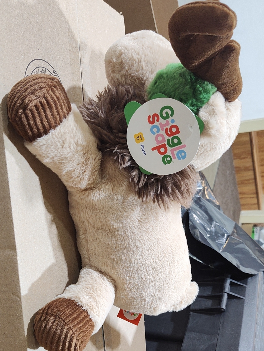 Plush Moose Toy with Green Earmuffs - Kids Toy - Picture 2 of 3
